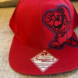 Nintendo Red Snapback Hat with Embroidered Character